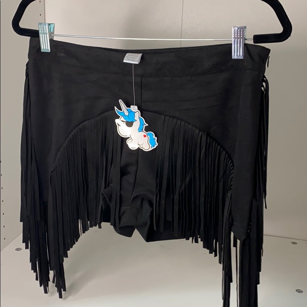 Black shorts with strings
